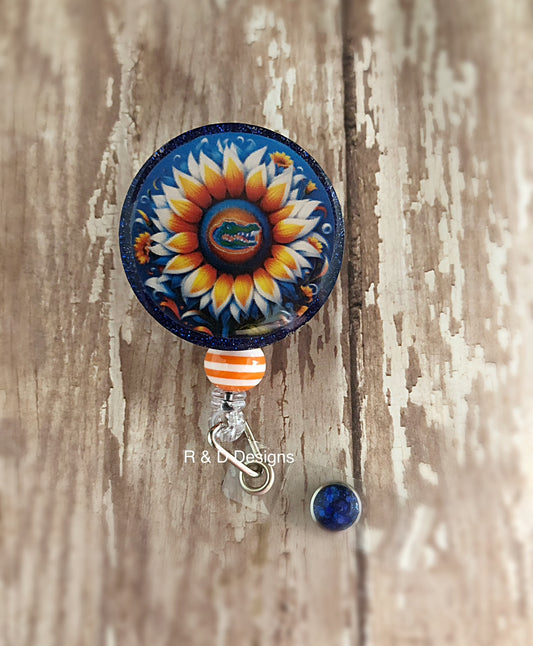 Florida Gators Sunflower Retractable Badge Reel