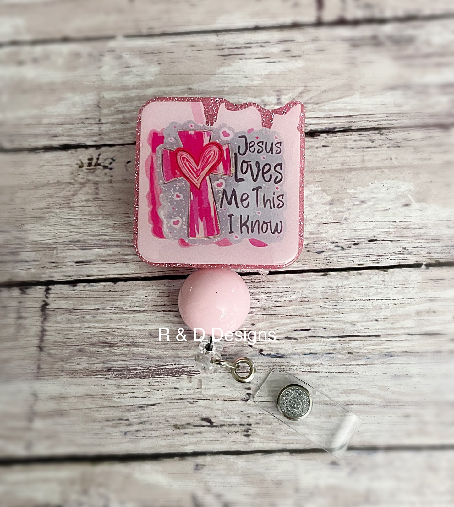 Jesus Loves Me Retractable Badge Reel