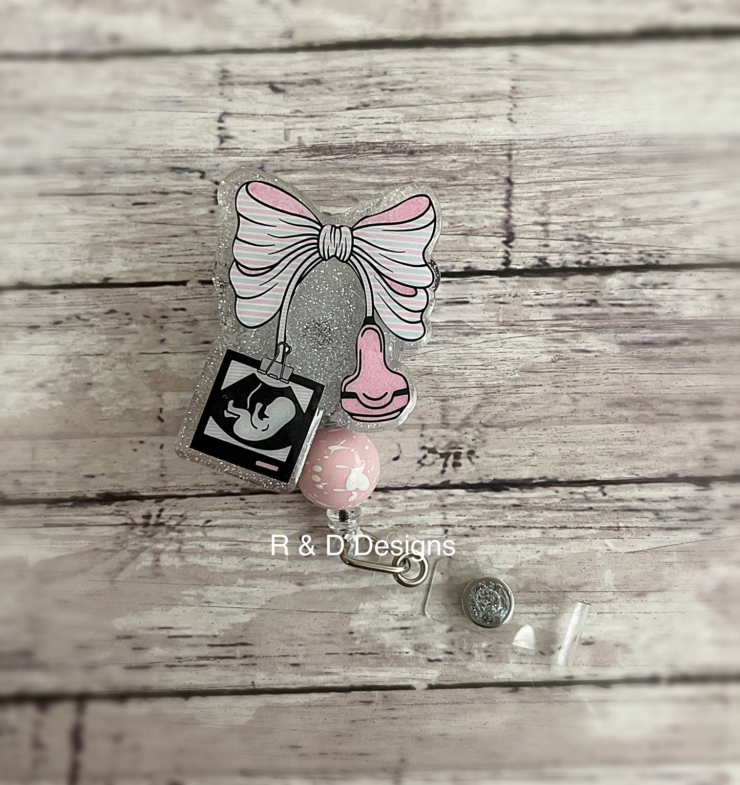 Pink Bow Ultrasound Badge Reel