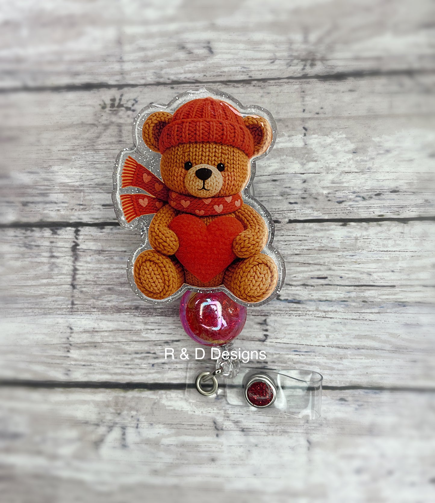 Valentine’s Day Teddybear Badge Reel