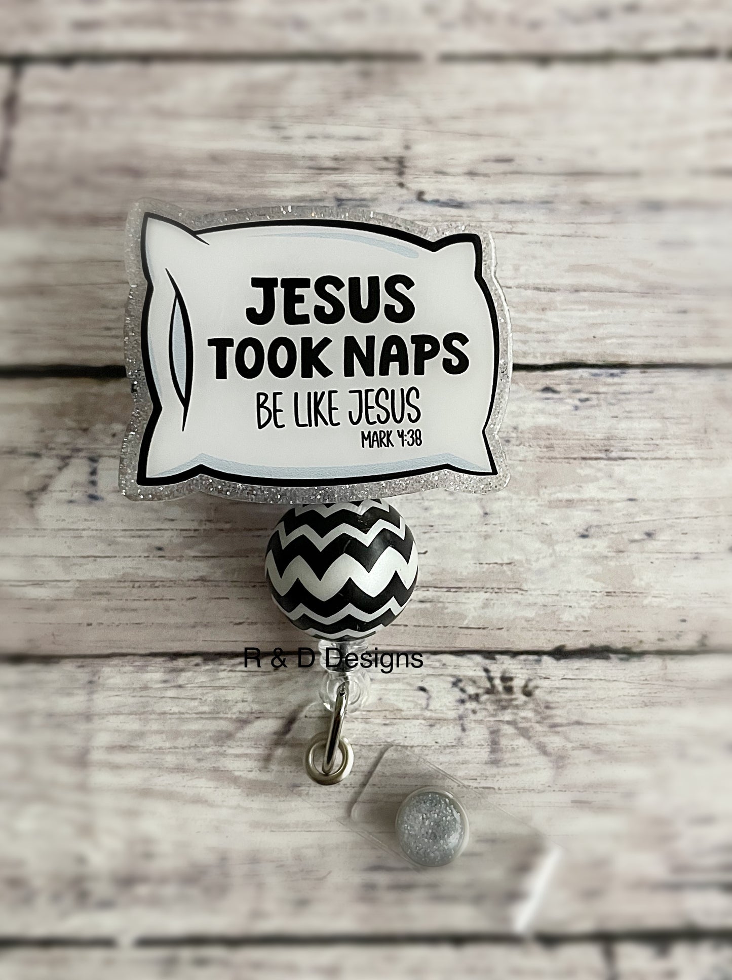 Jesus Took Naps Badge Reel