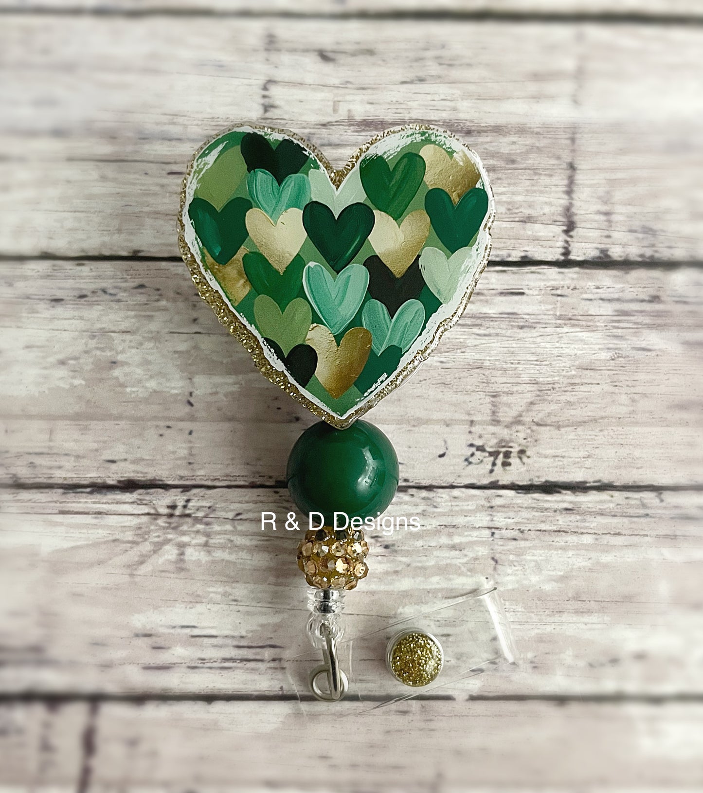 St. Patrick’s Day Green and Gold Heart Design