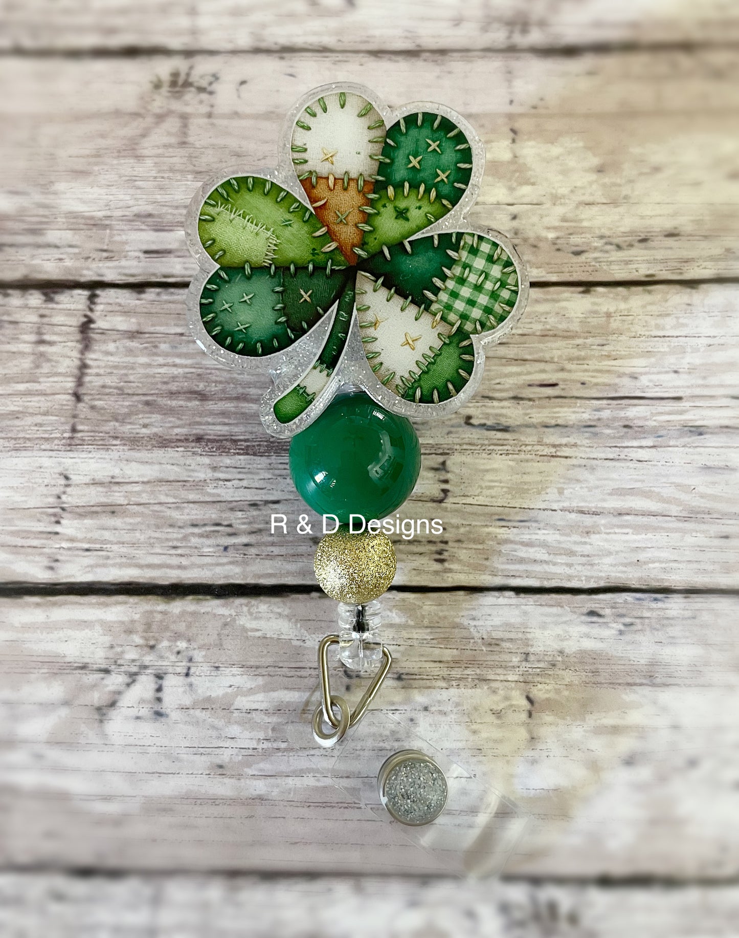 Shamrock Patchwork Badge Reel