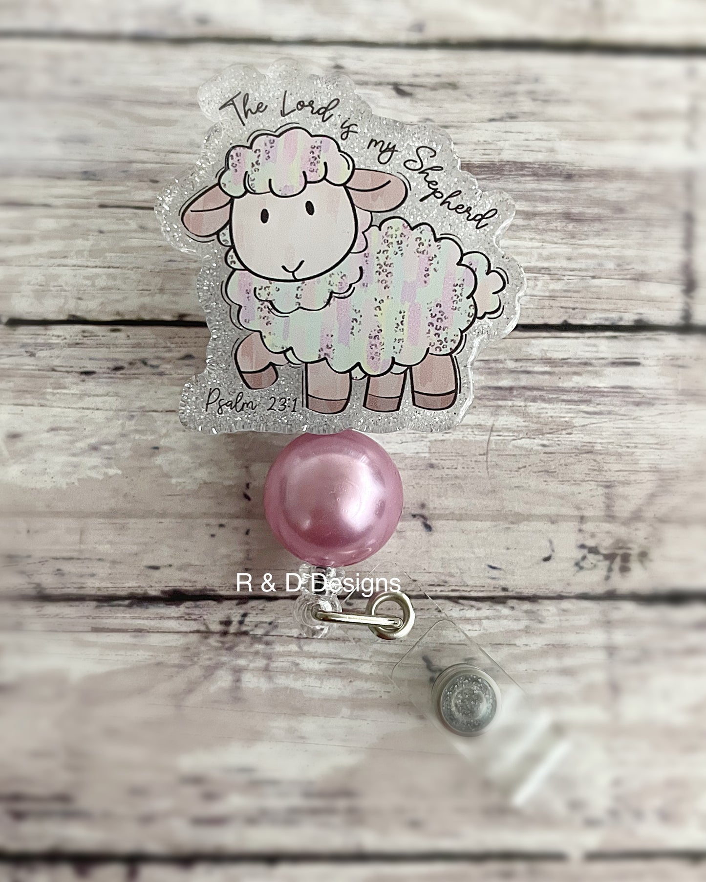 The Lord is my Shepherd Lamb Badge Reel