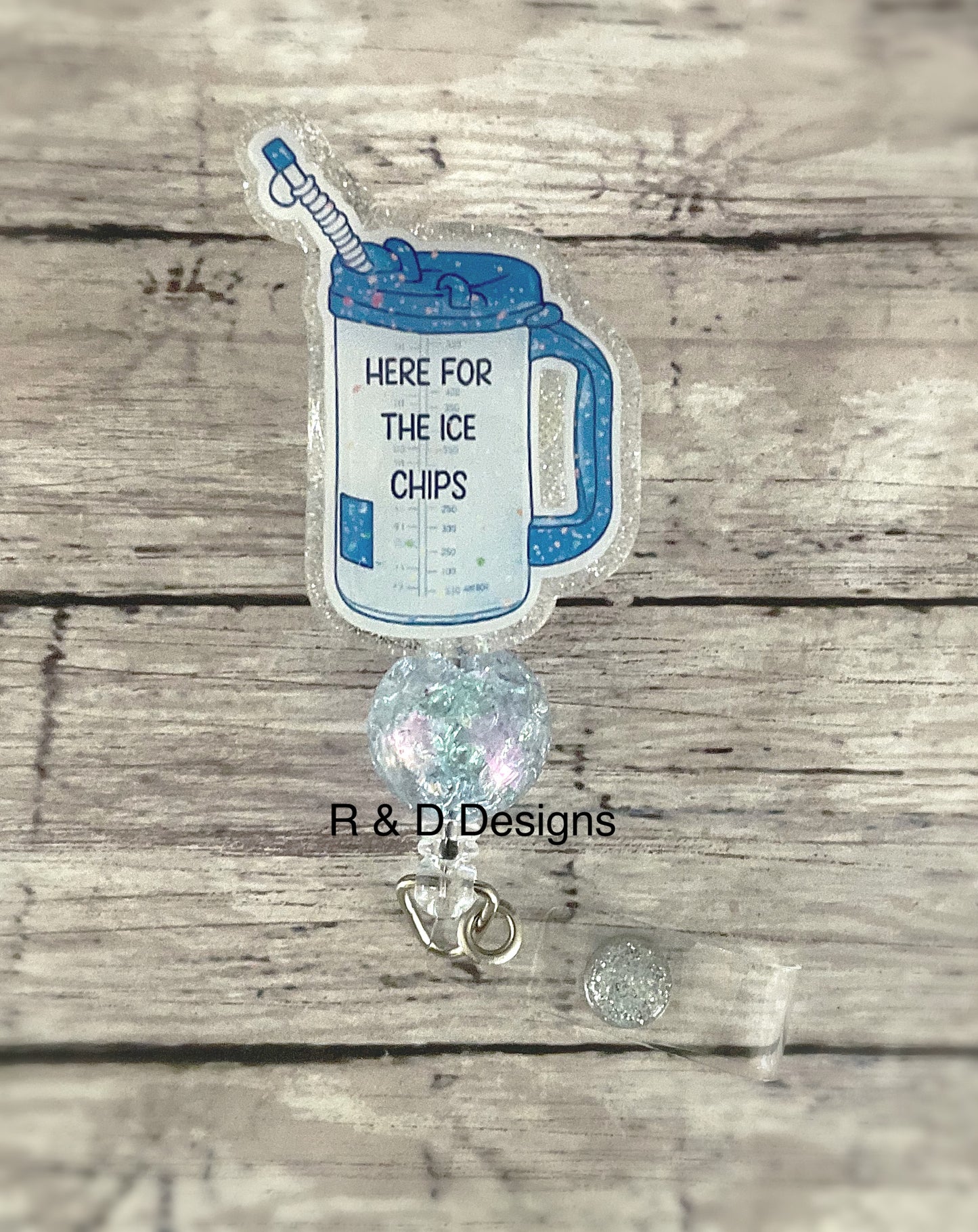 Here For The Ice Chips Badge Reel